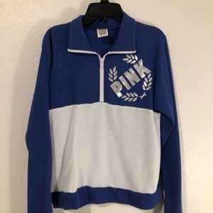 Pink pullover zip up